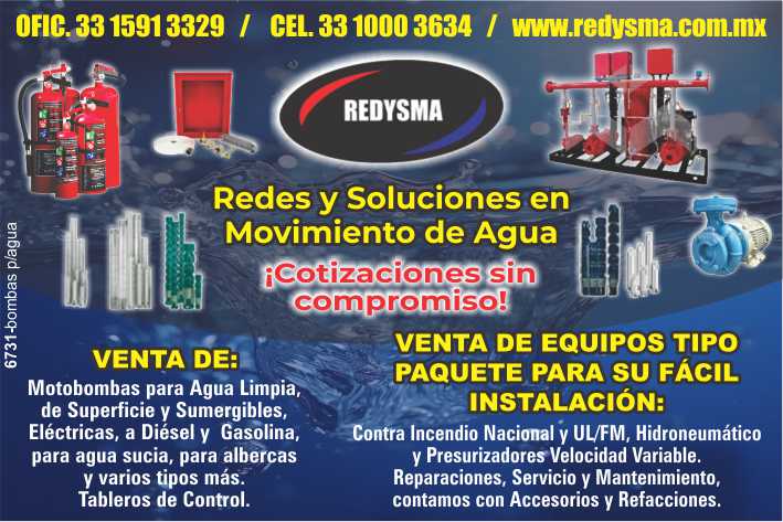 Bombas para agua, Bombas sumergibles, Equipo contra Incendio, Equipo de Bombeo, Hidroneumaticos, Instalaciones Hidraulicas, Motobombas, Bombas autocebantes. Redes y Soluciones en Movimiento de agua.