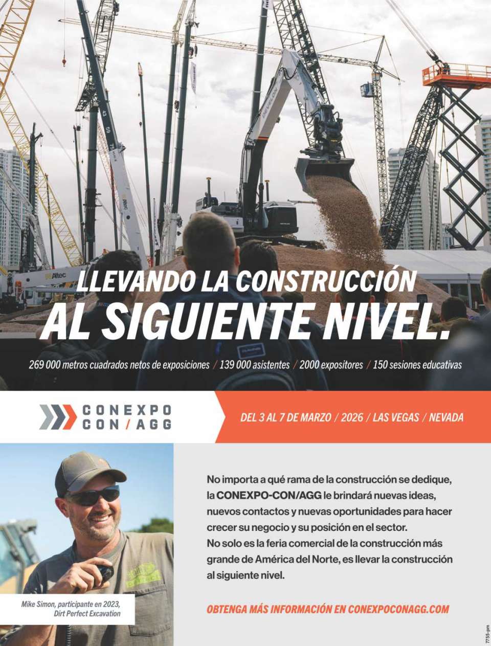 CONEXPO-CON/AGG 2026. La Mayor Feria de la Construccion en America del Norte, del 3 al 7 de Marzo 2026 en Las Vegas, Nevada