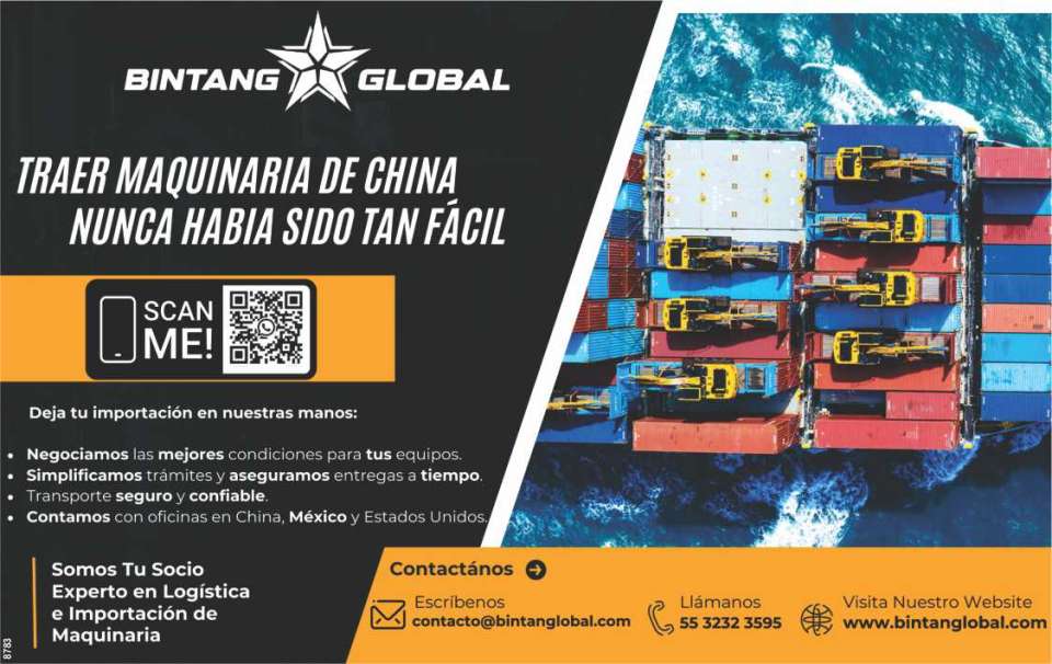 Bintang Global. Bringing machinery from China has never been so easy. Leave your import in our hands: We negotiate the best conditions for your equipment. We simplify procedures and ensure